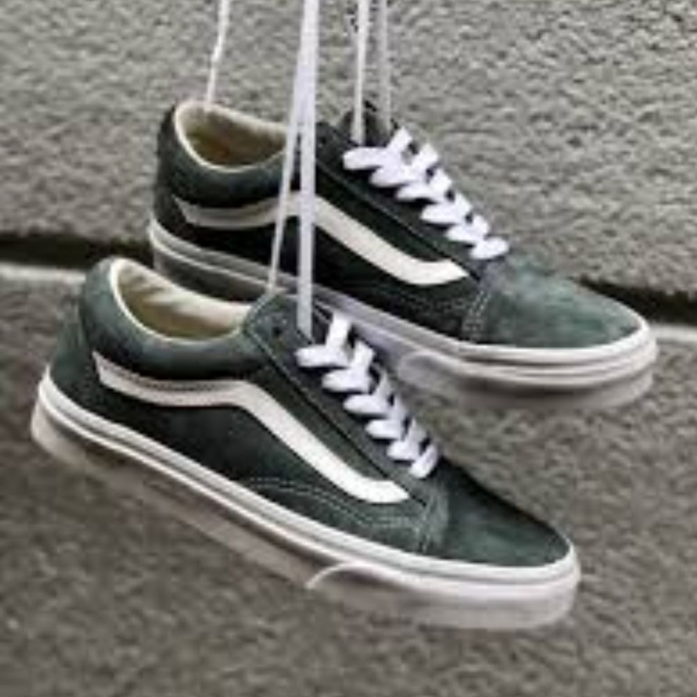 Vans Men's Scotchgard Old Skool Forest Green Suede Low Skate Shoes Sneakers, 10